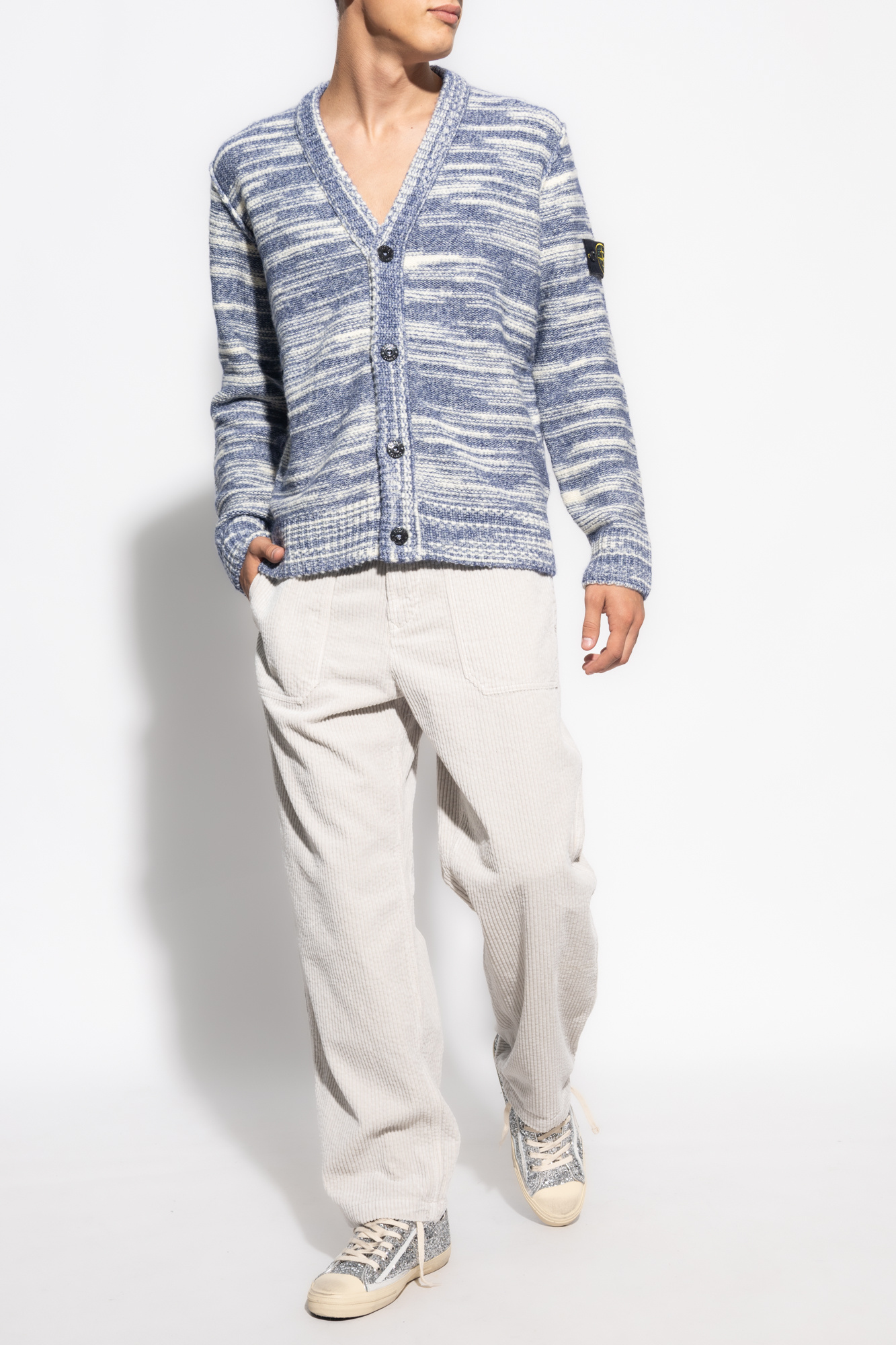 Stone Island Wool cardigan | boss cotton shirt | Men's Stone Island Wool cardigan | boss cotton shirt | Men's